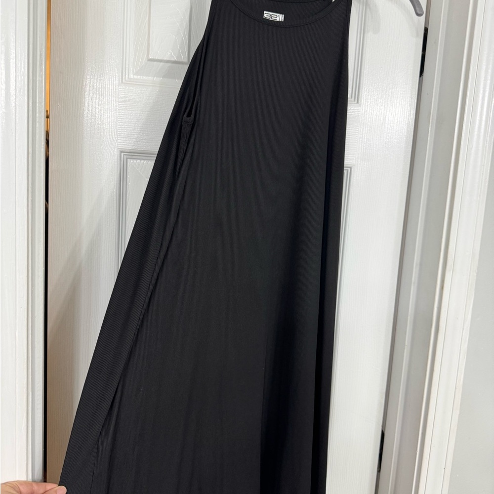 32 Degrees Black Asymmetrical A-Line Maxi Skirt